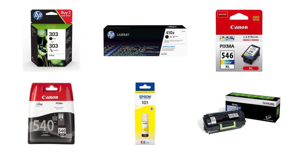 Original-Kartuschen von HP, Canon, Epson und Lexmark